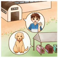 飼い主とペットの避難